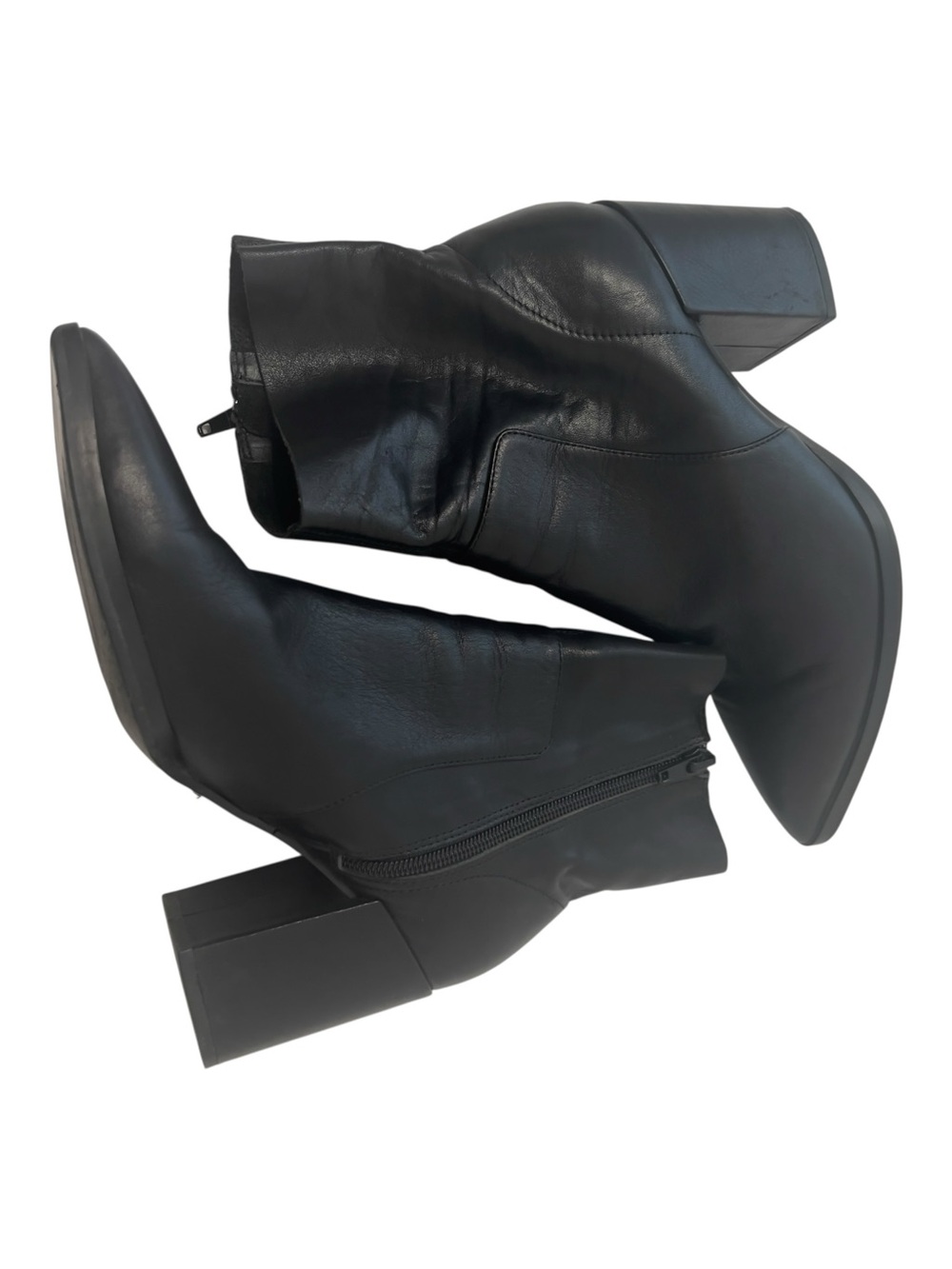 Tony Bianco Black Leather Brazen Luxe  Pointed Toe Booties Size 7.5 - Picture 14 of 15